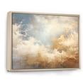 thumbnail image 2 of Designart "Taupe Golden Simplistic Clouds V" Clouds Floater Framed Wall Decor, 2 of 5