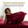 thumbnail image 4 of Lipa Satin Sheets Queen Sheet Set, Silky Luxury Bed Sheets With Deep Pocket,4 Pieces,Burgundy, 4 of 8
