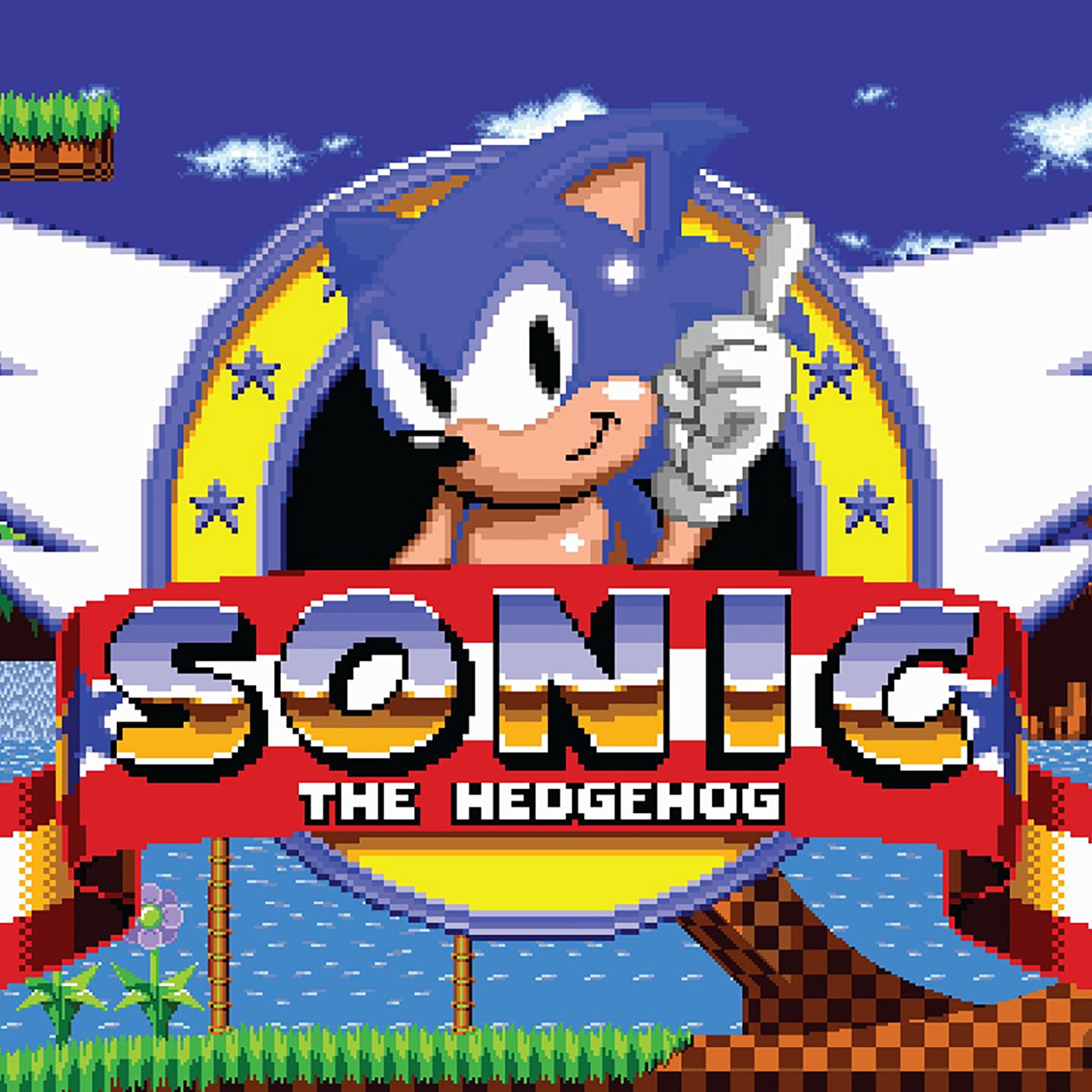 KESS: Sonic: Playmat - Green Hills Zone - 23.75 x 13.5" Neoprene, Non-Slip, Tabletop Accessory, Protection, Card-Board-Dice-CCG-RPG Games, Mouse Pad