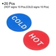 thumbnail image 3 of Unique Bargains Self Stick Hot/Cold Water Label Round Sticker Signs, Multicolor, 20 Pack, 3 of 6