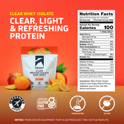Ascent Clear 100% Whey Protein Powder, Orange Mango, 20 Servings
