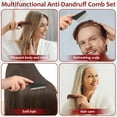 thumbnail image 4 of 2 Pcs Dandruff Comb,  Scalp Sweep Detoxing Hair brush Set for Dandruff Removal, Scalp Build Up Remover and Stainless Steel Fine Tooth Comb, Massage Brush for Women Men, 4 of 9