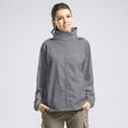 thumbnail image 4 of Men's Lightweight Waterproof Rain Shell Jacket Raincoat with Hood (Silver XXXL), 4 of 7