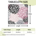 thumbnail image 2 of 34x34 Inch Square Tablecloth with Stretch Elastic Hem, Boho Floral Pattern for Card Tables and Outdoor Dining, 2 of 6