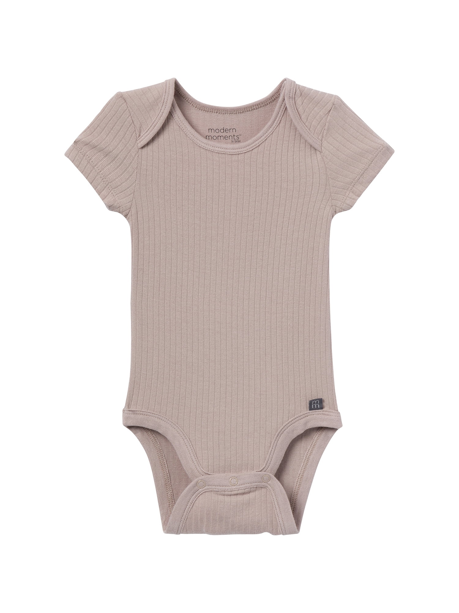 Modern Moments by Gerber Baby Neutral Super Soft Viscose Short Sleeve Bodysuits, 2-Pack, Sizes 0M-12M
