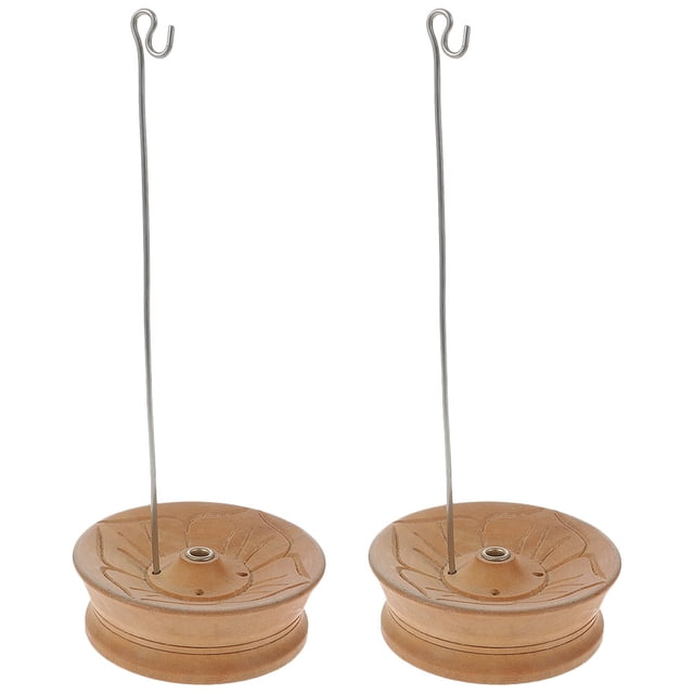 Support de Corde d'Encens en Bois avec Base en Fer pour Usage Domestique Couleurs Assorties Excellente Finition 2 Pcs