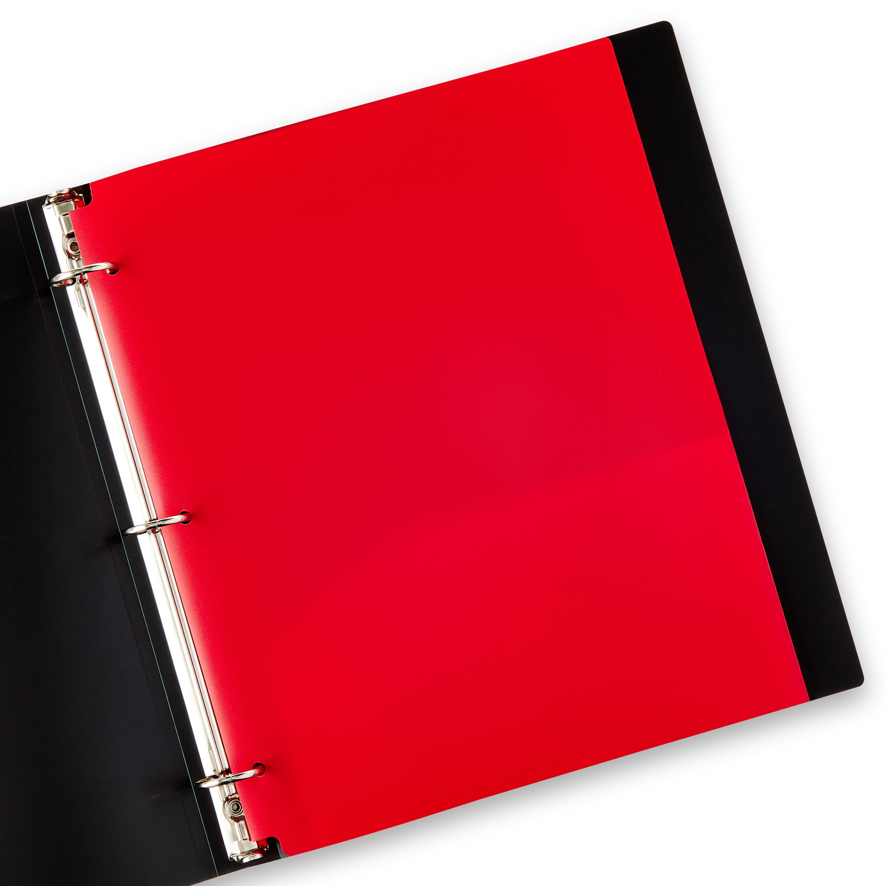 Pen+Gear 2-Pocket Poly Folder, 9.4" x 11.4", Red