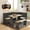 Black and Oak, variant on Breakfast Nook Kitchen Corner Dining Table Bench Chair Set, Space-Saving 3-4 Seat L-Shape Farmhouse Mid Century Modern Style for Family Home Black Wood