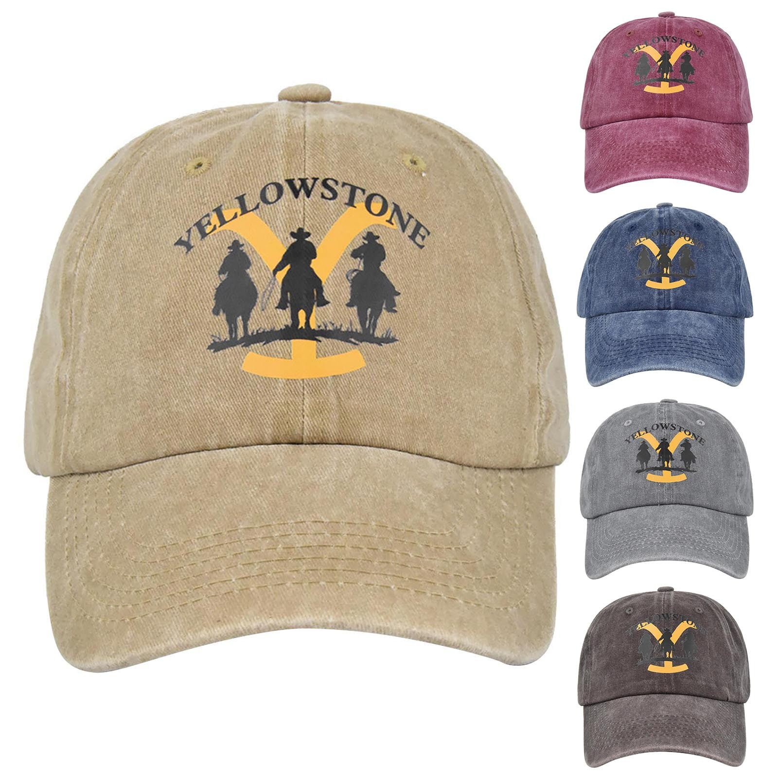 Yellowstone Embroidery Baseball Cap For Mens Womens Adjustable Ponytail