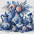 thumbnail image 4 of Kit Punto Cruz Porcelana Impresa Hilo Algodón Ecológico Bordado 11CT 40x40cm, 4 of 8