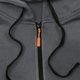 thumbnail image 4 of JUSLIO Mens Hoodies with Pockets Hooded Sweatshirts Zipper Long Sleeve Hoodies Dark Gray L, 4 of 5