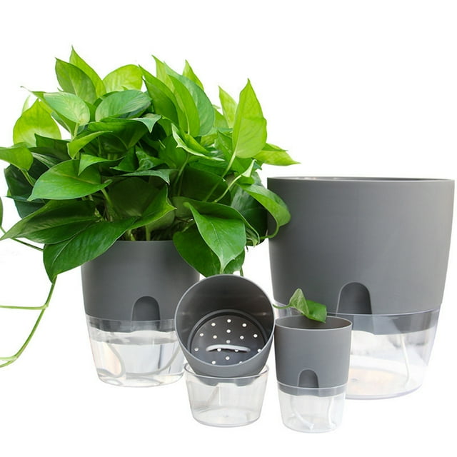 Plant Pot High-tenacity Shatterproof Plastic Decorative Self-watering Plant Pot Flower Container for Home