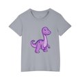thumbnail image 5 of GERsome Girls Toddlers Short Sleeve Dinosaur Graphic T Shirts, Cotton Crewneck Unisex Kids Tee Tops, Boys Clothes Outifit Sizes 3-10 Years, Gray/9-10 Years, 5 of 5