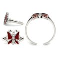 thumbnail image 2 of Sterling Silver Polished Butterfly with Red Enamel Toe Ring, 2 of 3