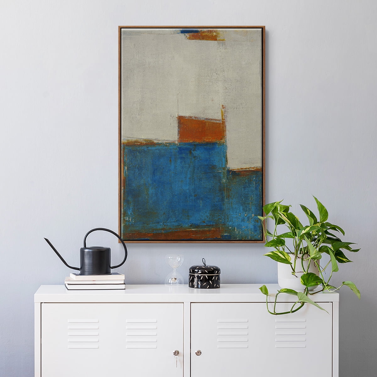 Sunset for Somebody Framed Premium Gallery Wrapped Canvas - Ready to Hang - 27 x 41 - Walnut Floating Frame