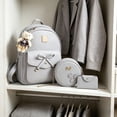 thumbnail image 6 of Hyknon 3Pcs Backpack Set for Women, Cute Bowknot Backpack Set with Crossbody Bag & Wallet, Flower Crossbody Bag with Adjustable Straps, Pendant Casual Daily Daypack for Shopping Casual Outing, Gray, 6 of 8