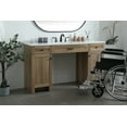 thumbnail image 6 of Elegant Kitchen and Bath 60 Inch ADA Compliant Bathroom Vanity In Natural Oak, 6 of 7