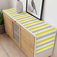 thumbnail image 4 of Yellow Grey Table Runner - 90 Inch Long, Kitchen Dining Table Runner Dresser Scarves, Farmhouse Watercolor Modern Geometric Farmhouse Decor for Coffee Tables Wedding Party Banquet, 4 of 8