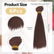 thumbnail image 2 of Kit de 6 extensiones de cabello corto y liso de 18 cm, de plástico, color castaño coco, para hacer pelucas y extensiones. Ideal para manualidades., 2 of 9