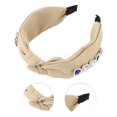 thumbnail image 3 of Ofertas Únicas 1 Pc Diadema Ancha de Corazón Elegante con Diamante Falso para Mujeres y Niñas 6.89"x5.51" Caqui, 3 of 3