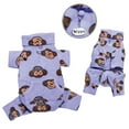thumbnail image 3 of KlippoPet KBD070XL Silly Monkey Fleece Turtleneck Pajamas - Lavender- Extra Large, 3 of 4