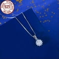 thumbnail image 7 of Shiny Solid 925 Sterling Silver Round Cubic Zircon Pendent Necklace Women Party, 7 of 7