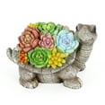 thumbnail image 2 of Solar Garden Outdoor Statues with Succulent and LED Lights - Lawn Decor Tortoise Statue for Patio, Balcony, Yard Ornament - Unique Housewarming Gifts, 2 of 8