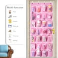 thumbnail image 5 of KEEPJOY 28 Pockets Hanging Shoe Organizer, Pink over Door Shoe Organizer Hanging Holder with Mesh Pockets Large Size 65 x 23 inch, 5 of 7