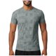 thumbnail image 2 of Ceisia Men's Textured Print Sport T-shirt Slim Fit Short Sleeve Round Neck Breathable Running Casual All Season Tee Tops Green M Gifts, 2 of 7