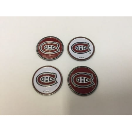 Canadiens Clip - NHL Montreal Canadiens Ball Marker Set of 4- markers: fits hat clip or divot tool