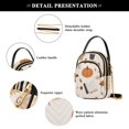 thumbnail image 4 of FORMRS Crossbody Bag for Women Quilted Travel Shoulder Cell Phone Purse with Chain Strap Handbag, Hand Drawn Pumpkin, 4 of 7