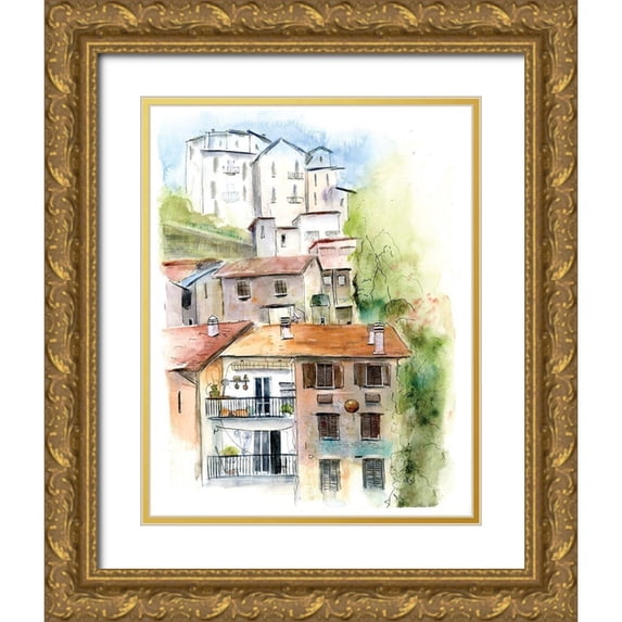 Shefranov, Olga 20x24 Gold Ornate Wood Framed with Double Matting Museum Art Print Titled - Villa
