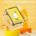 thumbnail image 5 of XIHAMA Case for iPad 10th Generation Case 10.9 Inch for Kids, Case for iPad 10th Gen with Screen Protector, Cute Cartoon Kawaii Duck Case Cover with Rotating Stand+Hand Strap, Yellow, 5 of 7