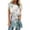 White, variant on Viikei Women's Plus Size Short Sleeve O-Neck Vintage Print T-Shirt