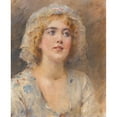 thumbnail image 3 of Konstantin Egorovich Makovsky 12x14 Black Modern Framed Museum Art Print Titled - Portrait of a Girl, 3 of 5