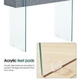 thumbnail image 2 of Ivinta Narrow Glass Console Table with Storage Modern Sofa Table Entryway Table Glass Writing Desk Small Computer Desk TV Table Buffet Table Modern Accent Table for Small Space Living Room Hallway, 2 of 10