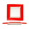thumbnail image 2 of Turgla Fusion Glass 6" x 6" Square Red Glass Plate (Set of 4), 2 of 3