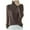 Brown, variant on Women's Stand Collar Solid Color Pullover Sweater Long Sleeve Knit Top Casual Soft Warm Fall Winter Fashion Outfit