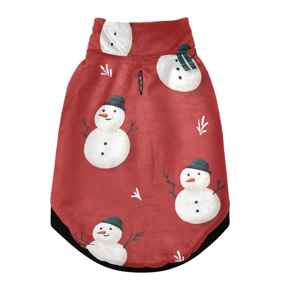 Pet Winter Coat Snow Zipper Clothing Cold Weather Dog Vest Warm Puppy Coat Snowmen Pattern