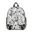 thumbnail image 3 of Cute Black and White Cartoon Line Drawing Dog Backpack Backpack for School,Cute School Bag,Schoolbag with Adjustable Shoulder Straps & Padded Back,13.8"x11.4"x6", 3 of 6