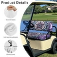 thumbnail image 6 of Yuyamidu Boho Mandala Flower Golf Cart Seat Covers Purple Back Rest Seat Cover for Most Club Cars and More 2-Seats Cart 2 Piece Golf Cart Accessories Universal Fit, 6 of 7