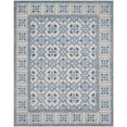 thumbnail image 2 of SAFAVIEH Bella Noelle Geometric Bordered Wool Area Rug, Ivory/Blue, 8' x 10', 2 of 7