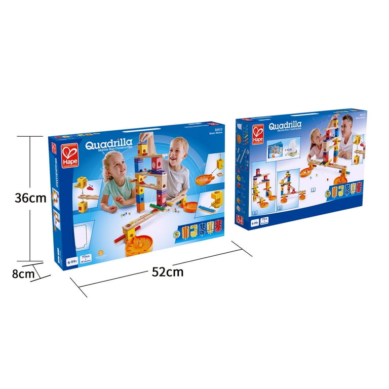 Free Shipping! Hape Quadrilla Wooden Marble Run Construction