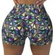 thumbnail image 2 of Fotbe Purple-Gold Triangles Shorts Sin Costuras – Shorts Deportivos de Cintura Alta para Mujer, Elásticos para Gimnasio, Yoga, Running o Ciclismo-Medium, 2 of 8