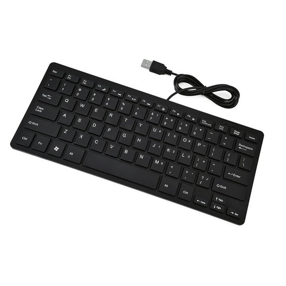Compact Keyboard, 78 Keys Wired Keyboard Wired Keyboard Usb Keyboard Mini Keyboard Wired Thin Keyboard Replacement for Desktop Computer Laptop PC