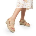 thumbnail image 6 of DREAM PAIRS Womens Platform Espadrilles Wedge Sandals, Slip on Elastic Ankle Strap Sandals for Women Casual Dressy Summer, 6 of 6