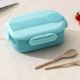 thumbnail image 5 of pvdgvd Student Two-Compartment Lunch Box with Tableware, Portable Travel Mould & Microwave Safe, Lightweight & Leakproof, Ideal for School, 5 of 9