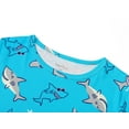 thumbnail image 2 of Beezizac Toddler & Little Boys Pajamas Blue Sharks 2-Piece Soft Snug-fit Short Sleeve PJ Set Kid Sleepwear Size 10, 2 of 7