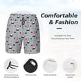 thumbnail image 3 of Balery Christmas Gnome 1 Bañador para hombre, shorts de playa de secado rápido con entrepierna y forro de compresión-Medium, 3 of 6