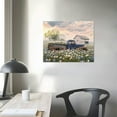 thumbnail image 4 of COMIO  Old Truck Canvas Wall Art Farmhouse Pictures Wall, Rustic Barn Sage Green White Flowers Windmill Paintings Pictures Print Classic Country Decoration Living Room Bedroom, 4 of 5
